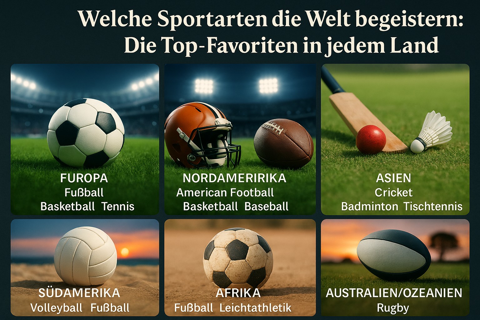 Welche Sportarten die Welt begeistern: Die Top-Favoriten in jedem Land