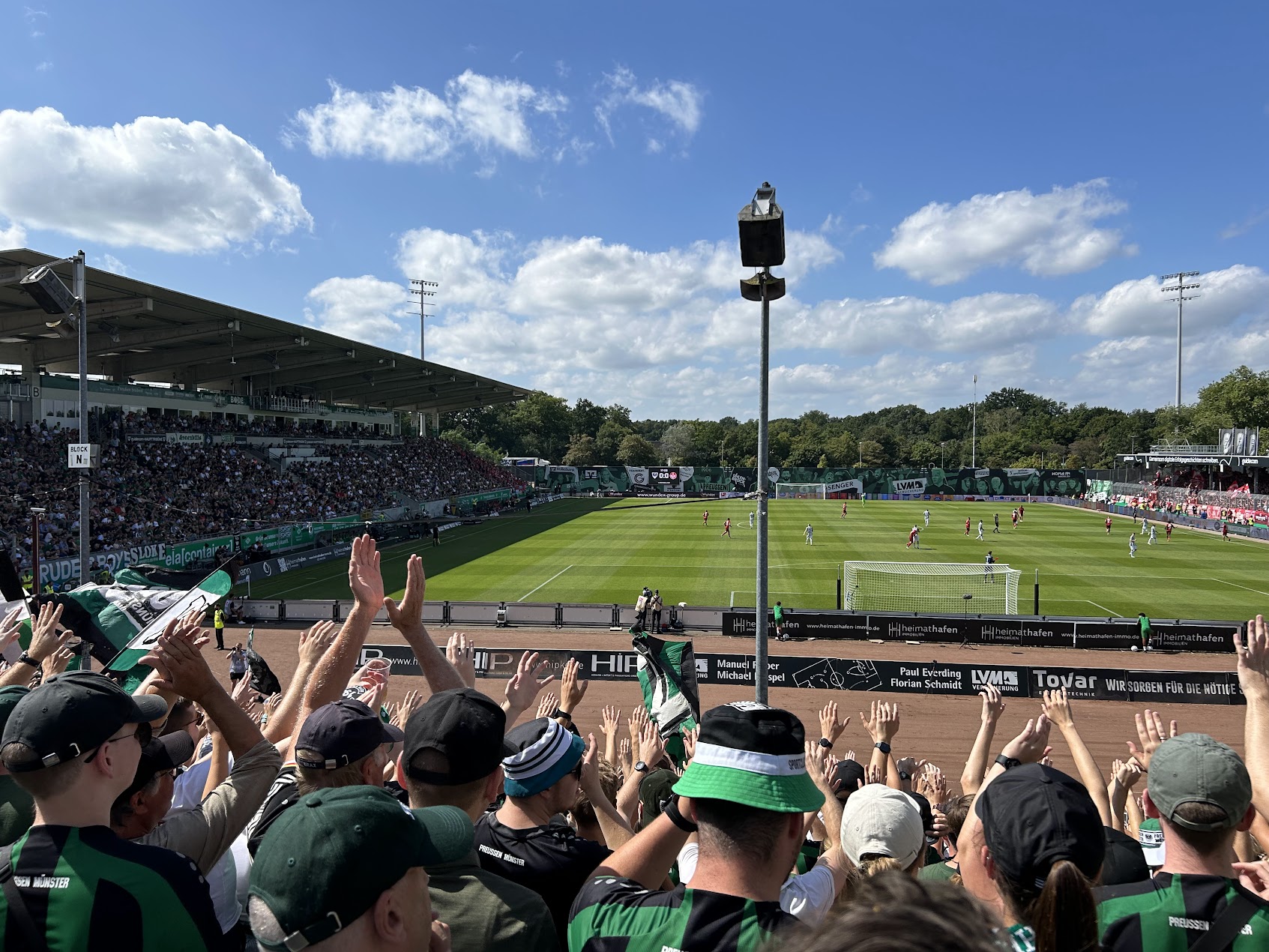 Preußenstadion während des Umbaus 2024/25